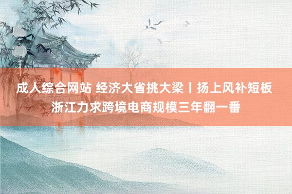 成人综合网站 经济大省挑大梁丨扬上风补短板 浙江力求跨境电商规模三年翻一番