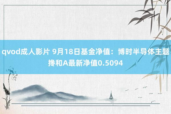 qvod成人影片 9月18日基金净值：博时半导体主题搀和A最新净值0.5094