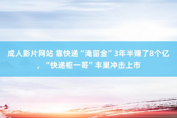 成人影片网站 靠快递“淹留金”3年半赚了8个亿，“快递柜一哥”丰巢冲击上市