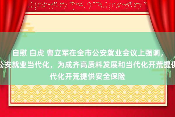 自慰 白虎 曹立军在全市公安就业会议上强调，苟且鼓励公安就业当代化，为成齐高质料发展和当代化开荒提供安全保险