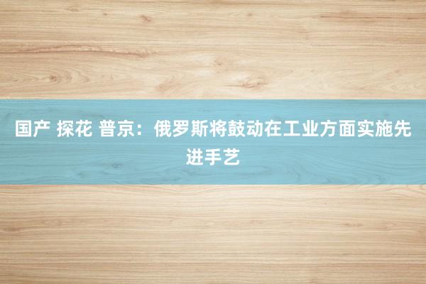 国产 探花 普京：俄罗斯将鼓动在工业方面实施先进手艺