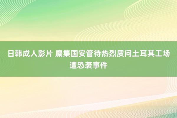 日韩成人影片 麇集国安管待热烈质问土耳其工场遭恐袭事件