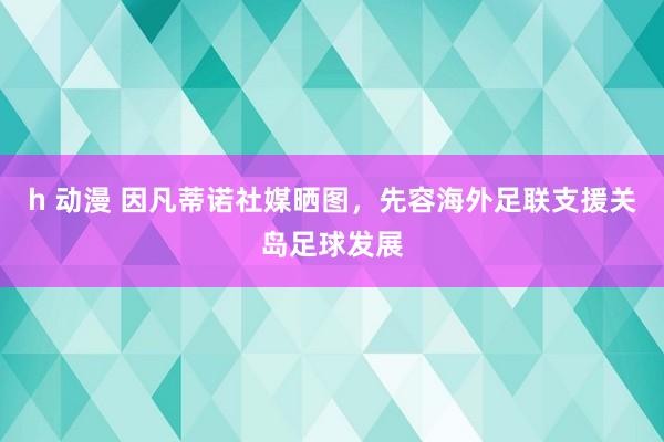 h 动漫 因凡蒂诺社媒晒图，先容海外足联支援关岛足球发展