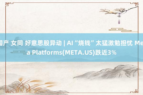 国产 女同 好意思股异动 | AI“烧钱”太猛激勉担忧 Meta Platforms(META.US)跌近3%