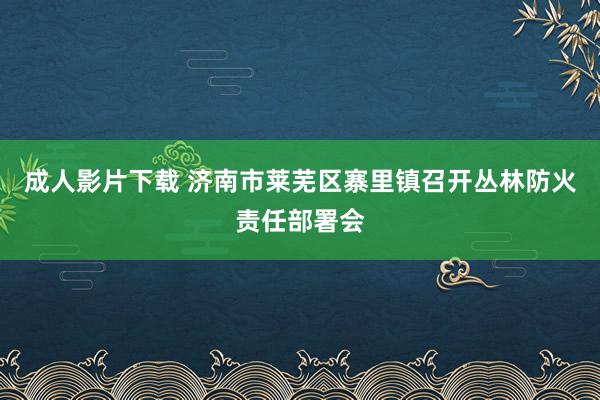 成人影片下载 济南市莱芜区寨里镇召开丛林防火责任部署会