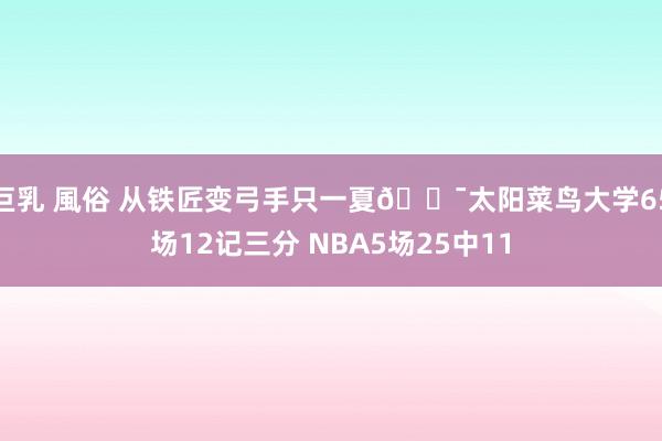 巨乳 風俗 从铁匠变弓手只一夏🎯太阳菜鸟大学65场12记三分 NBA5场25中11