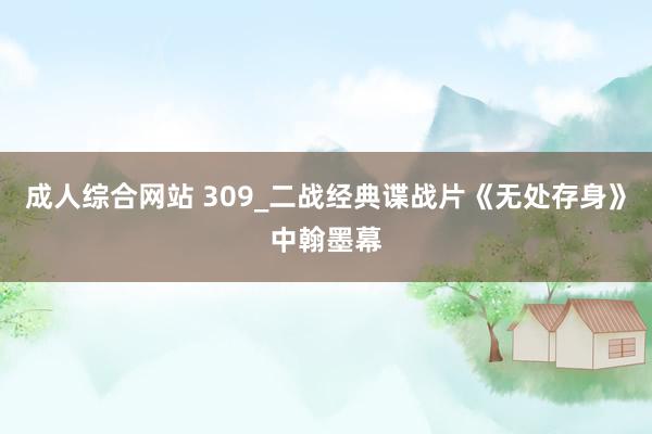 成人综合网站 309_二战经典谍战片《无处存身》中翰墨幕