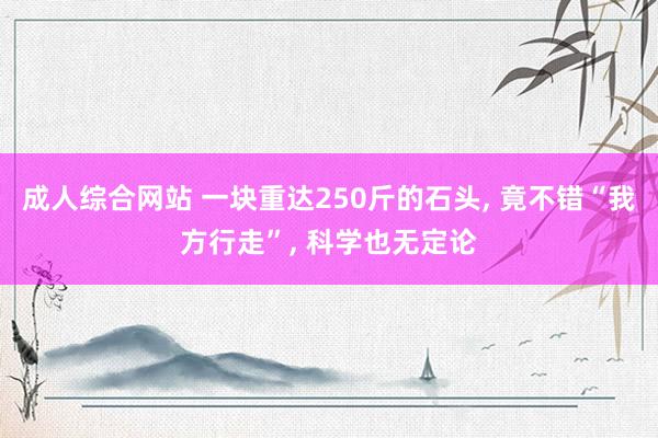 成人综合网站 一块重达250斤的石头， 竟不错“我方行走”， 科学也无定论