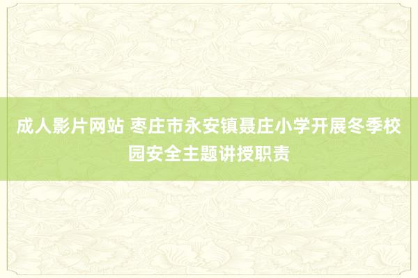 成人影片网站 枣庄市永安镇聂庄小学开展冬季校园安全主题讲授职责