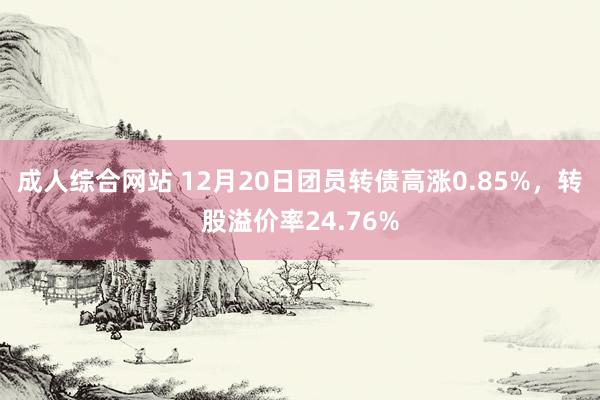 成人综合网站 12月20日团员转债高涨0.85%，转股溢价率24.76%