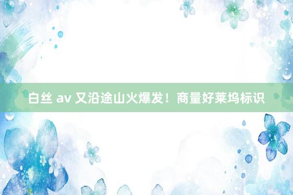 白丝 av 又沿途山火爆发！商量好莱坞标识