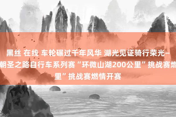 黑丝 在线 车轮碾过千年风华 湖光见证骑行荣光——2025朝圣之路自行车系列赛“环微山湖200公里”挑战赛燃情开赛