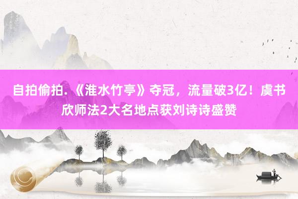 自拍偷拍. 《淮水竹亭》夺冠，流量破3亿！虞书欣师法2大名地点获刘诗诗盛赞